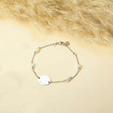 Personalized Pearl Pastille Chain Bracelet, Sterling Silver