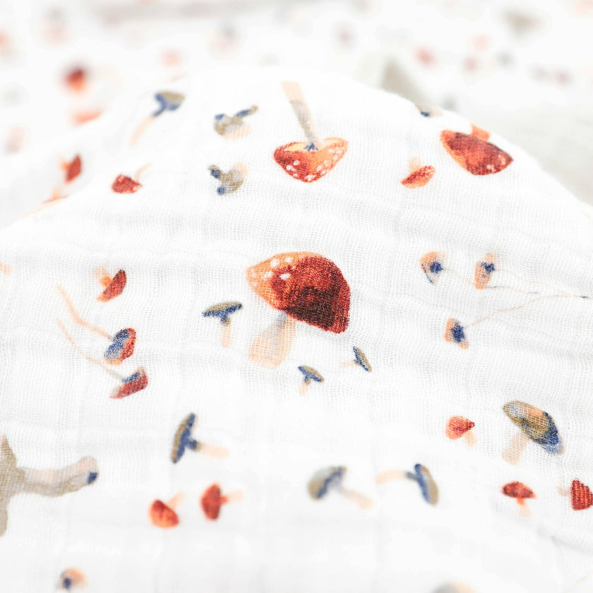 Original Cotton Muslin Quilt - Mushrooms