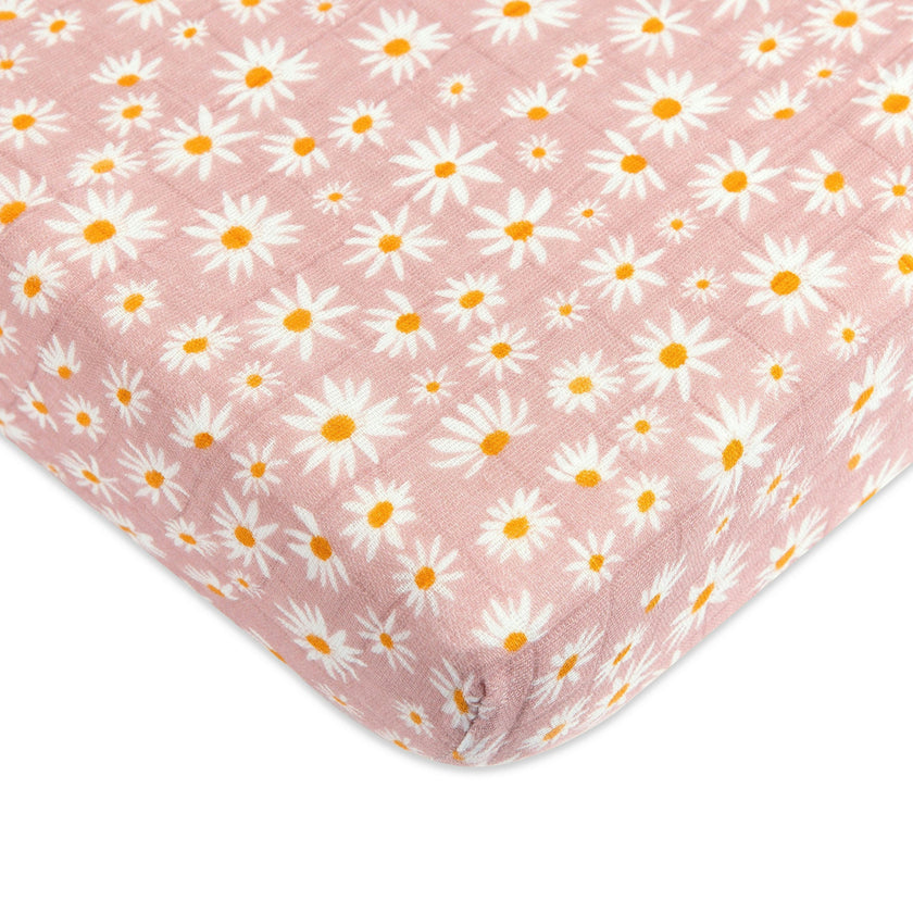 Babyletto Mini Crib Sheet in GOTS Certified Organic Muslin Cotton