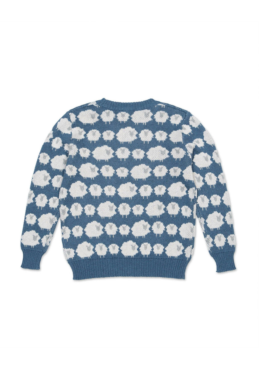 Flock of Sheep Jumper | Bluestone Blue