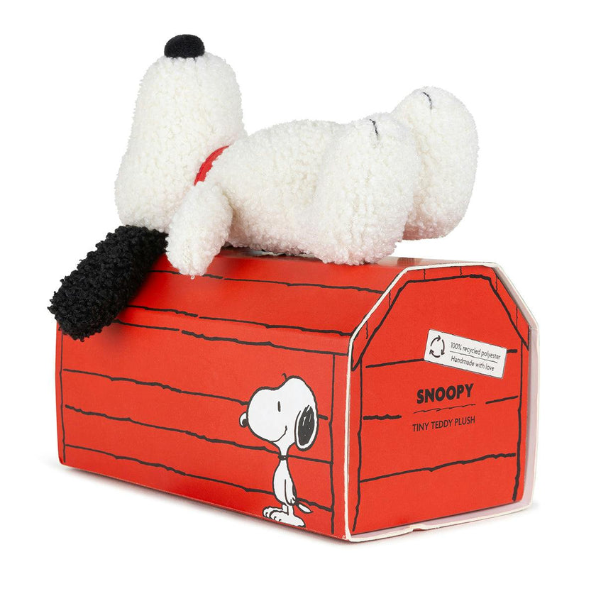Plush PEANUTS SNOOPY ECO Tiny Teddy Cream in Giftbox 7"