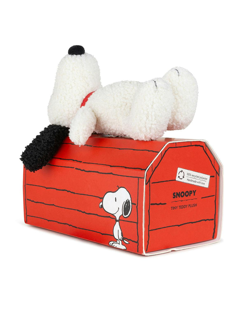 Plush PEANUTS SNOOPY ECO Tiny Teddy Cream in Giftbox 7"