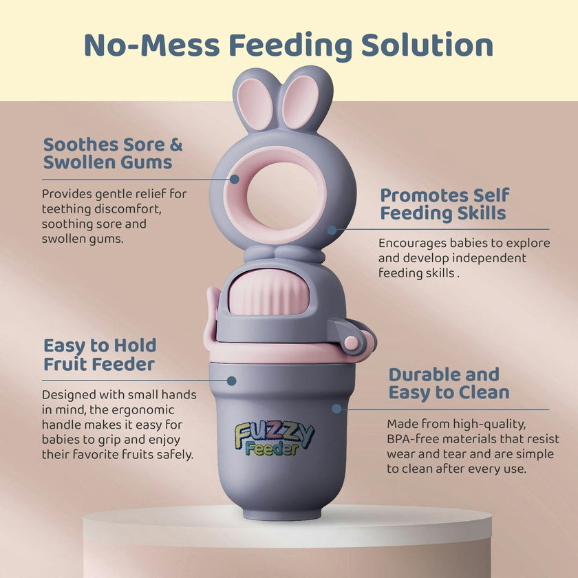 Baby Push Pop Fruit Feeder - Purple