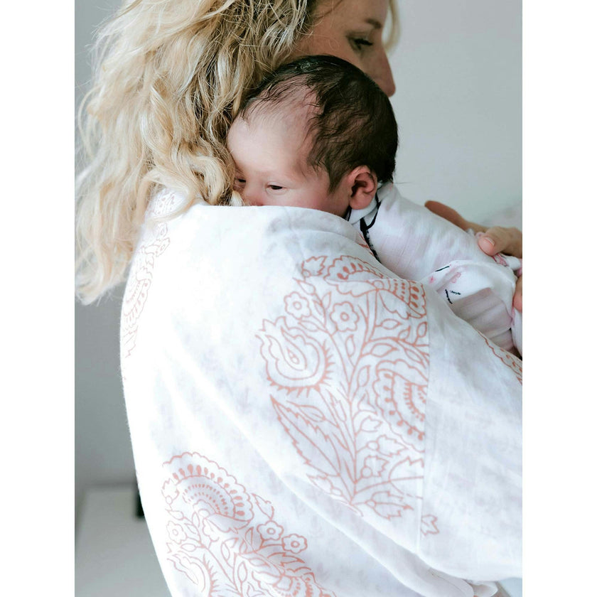 Block-Printed Cotton Women'S Robe