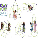 Crazy Forts! 69 Piece Buildable Indoor/Outdoor Play Fort Playset