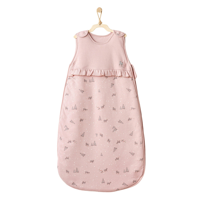 Pink Deer Print Cotton Sleeper