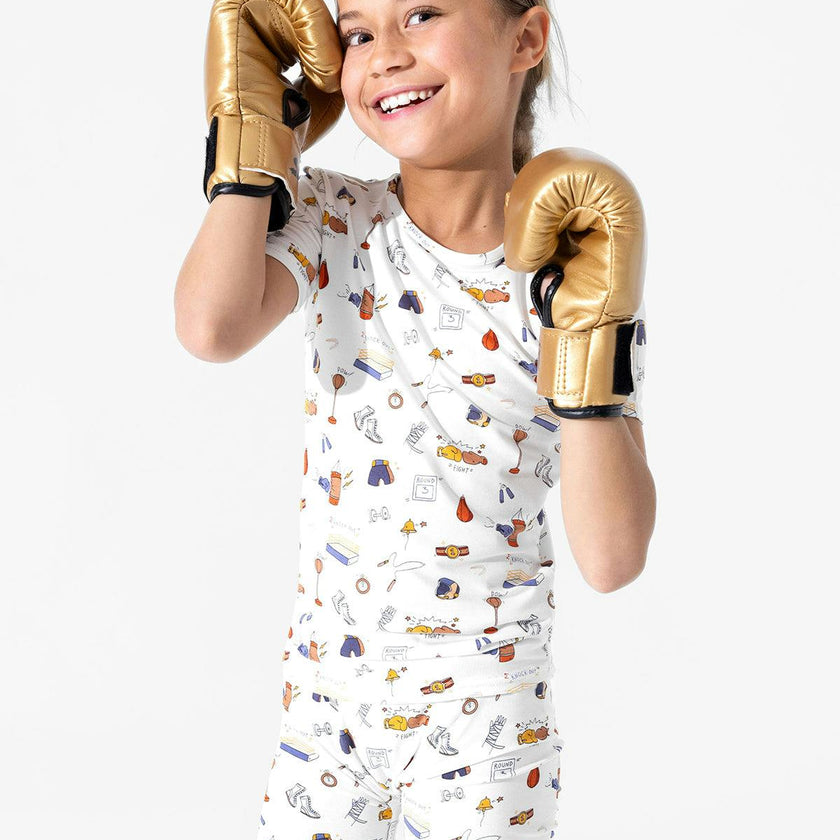 Boxing Bamboo Kids Pajama Short Set