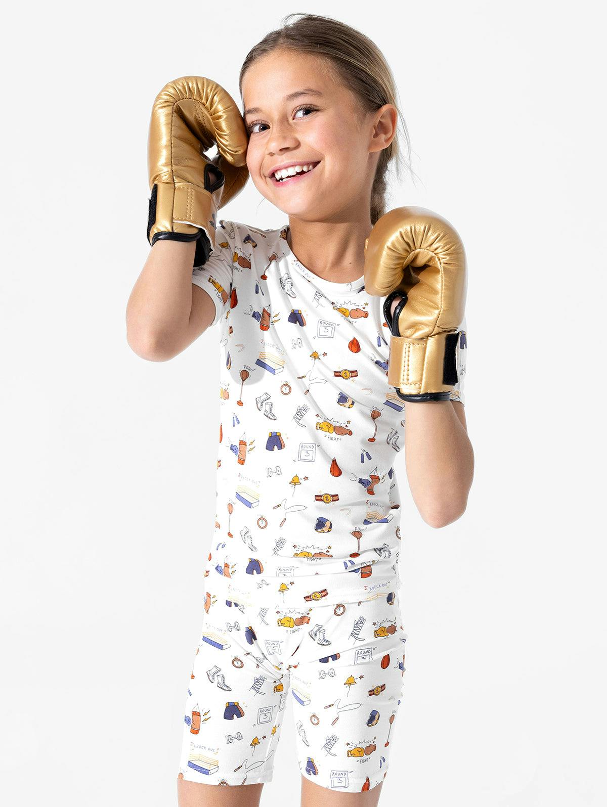 Boxing Bamboo Kids Pajama Short Set