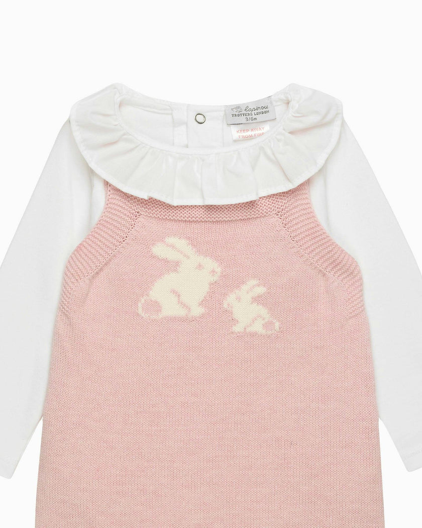Baby Bunny Romper Set in Pink