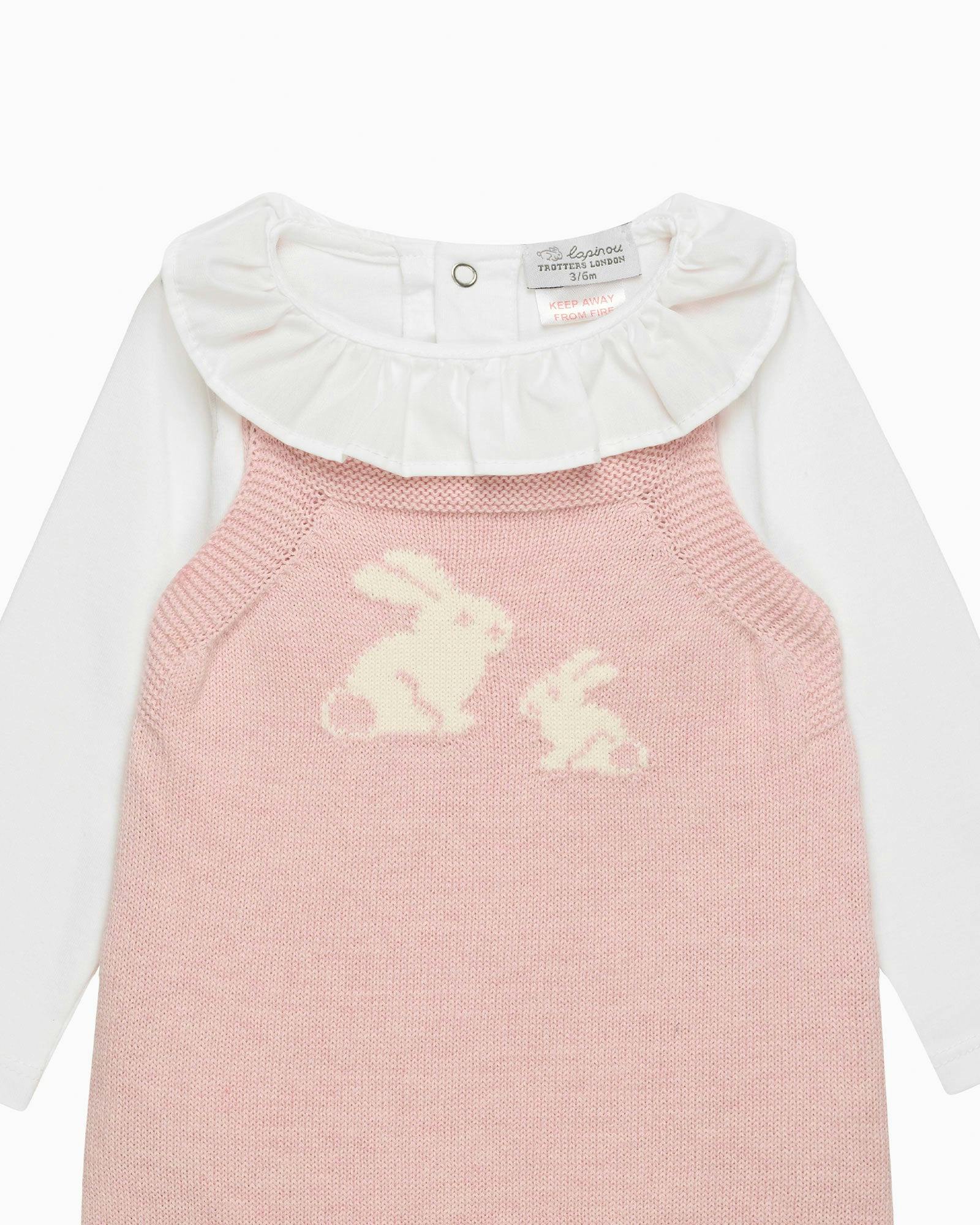 Baby Bunny Romper Set in Pink