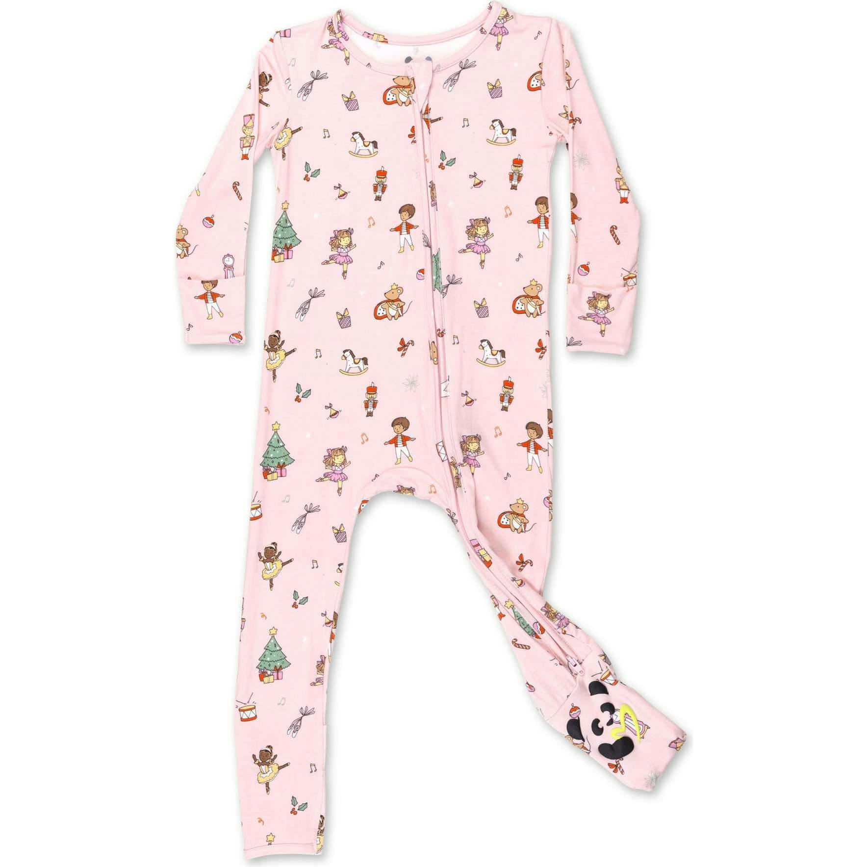 Nutcracker Pink Bamboo Convertible Footie