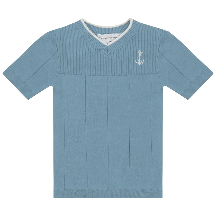 Anchor Embroidered Short Sleeve T-Shirt