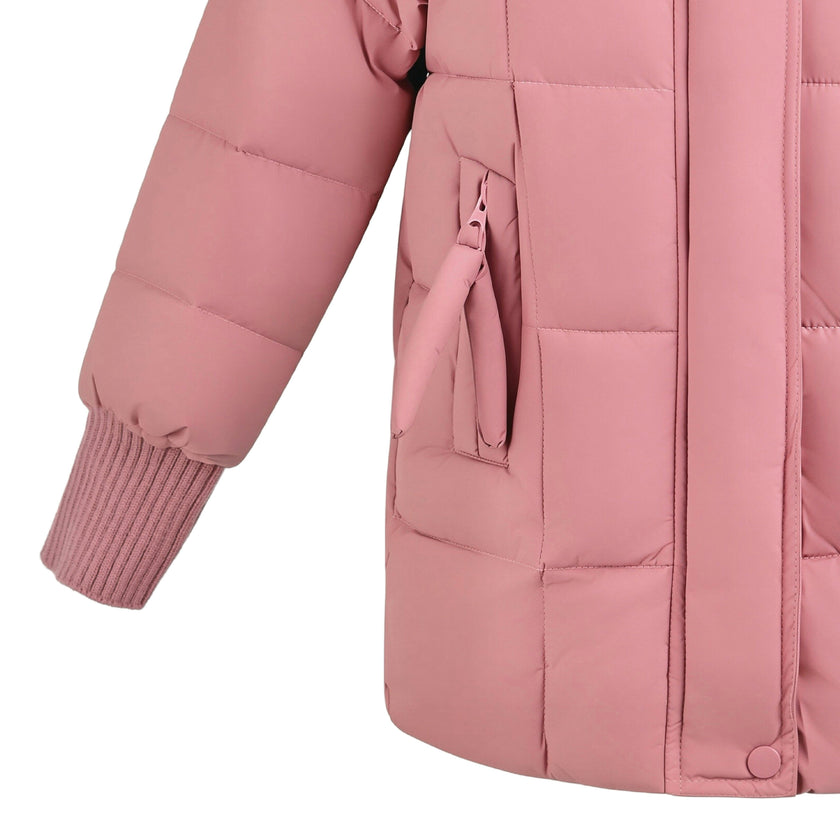 Rose Quilted Hooded Jacket