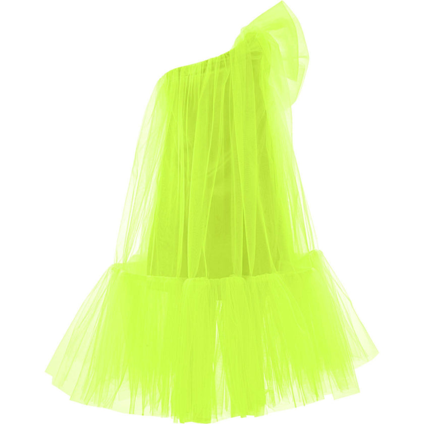 Green Maggi Neon Bow Tulle Dress