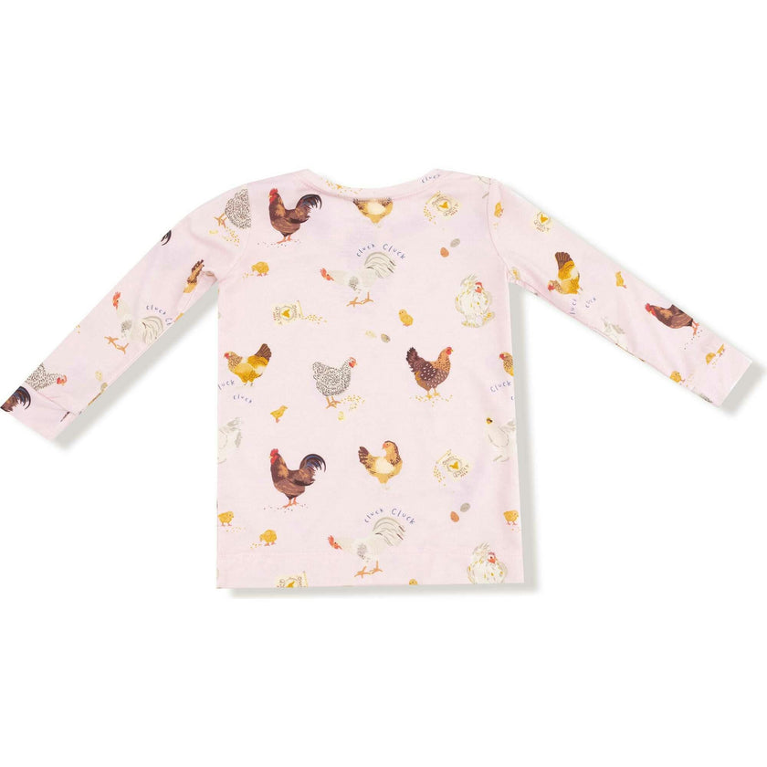 Collector Chickens - Pink - Long Sleeve Loungewear Set