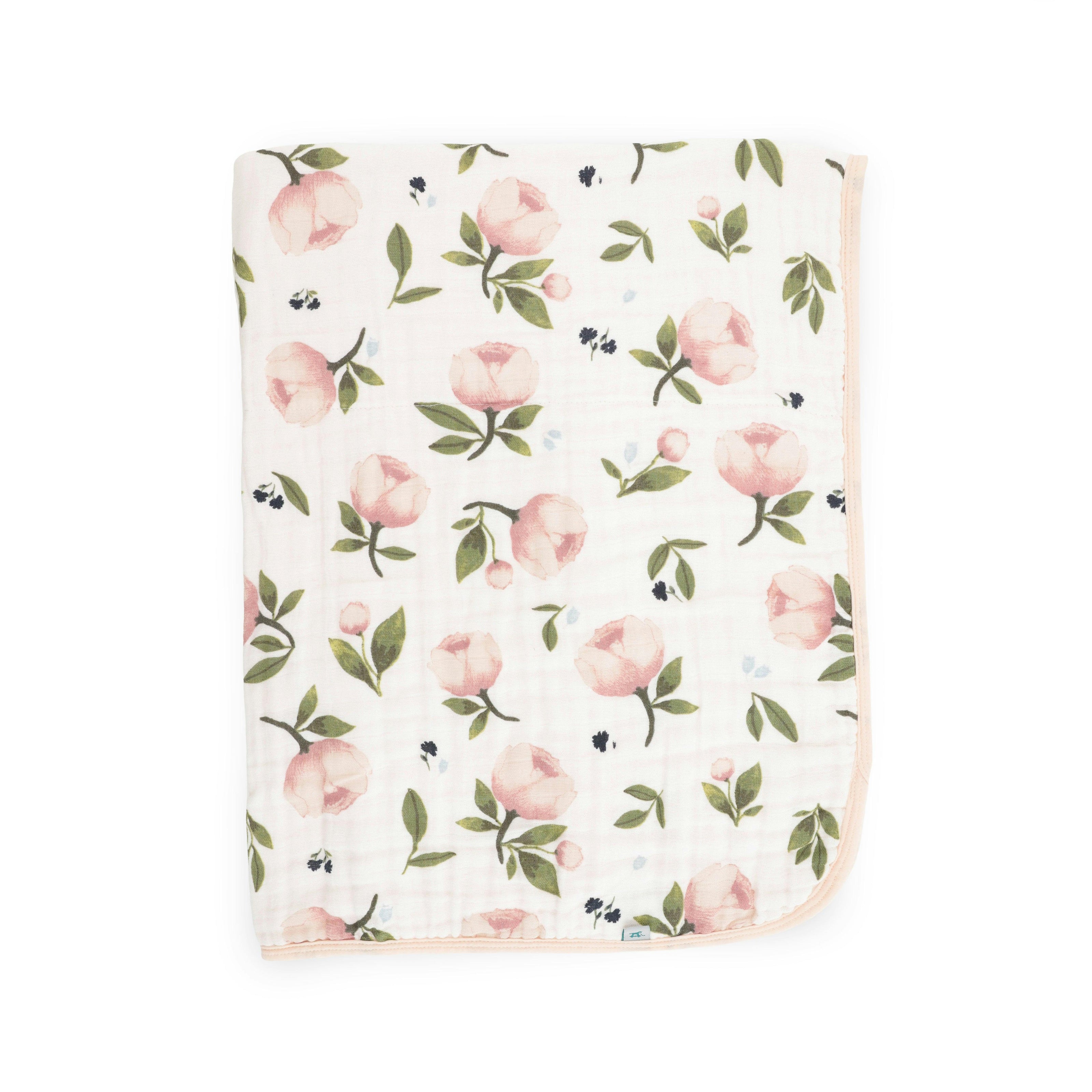 Organic Cotton Muslin Baby Quilt - Watercolor Floret (Walmart)