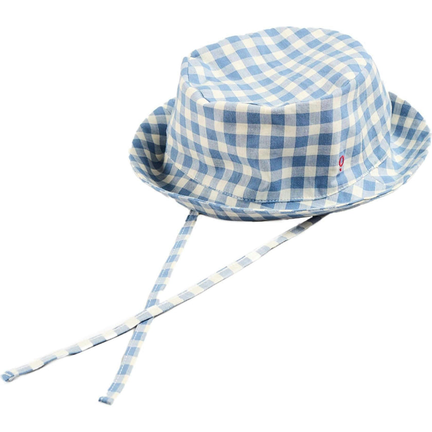 Darby Gingham Sun Hat in Blue (S-L)