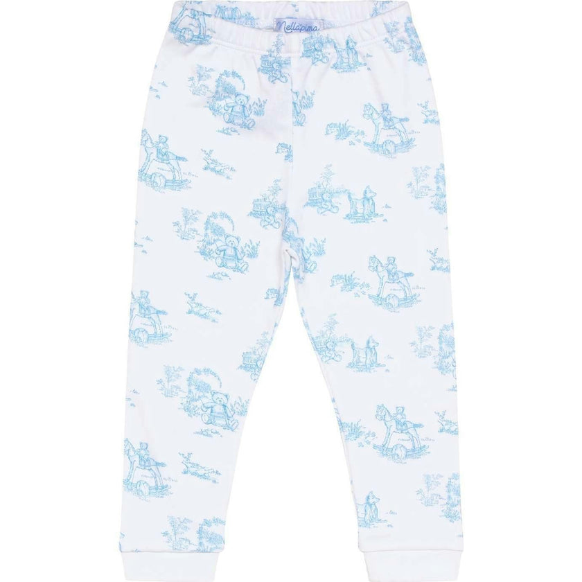 Blue Toile Baby Pajamas
