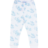 Blue Toile Baby Pajamas