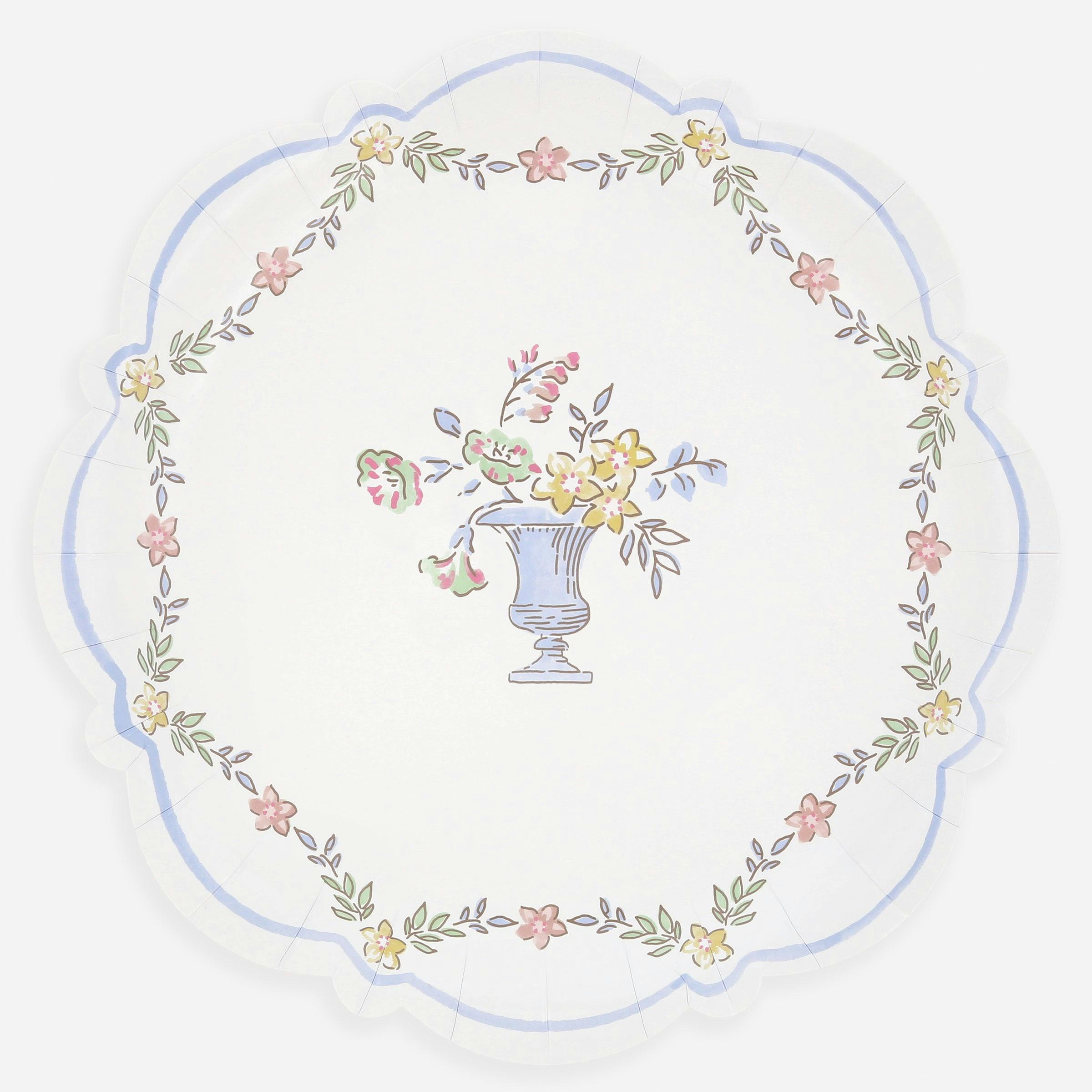 Chintz Border Dinner Plates