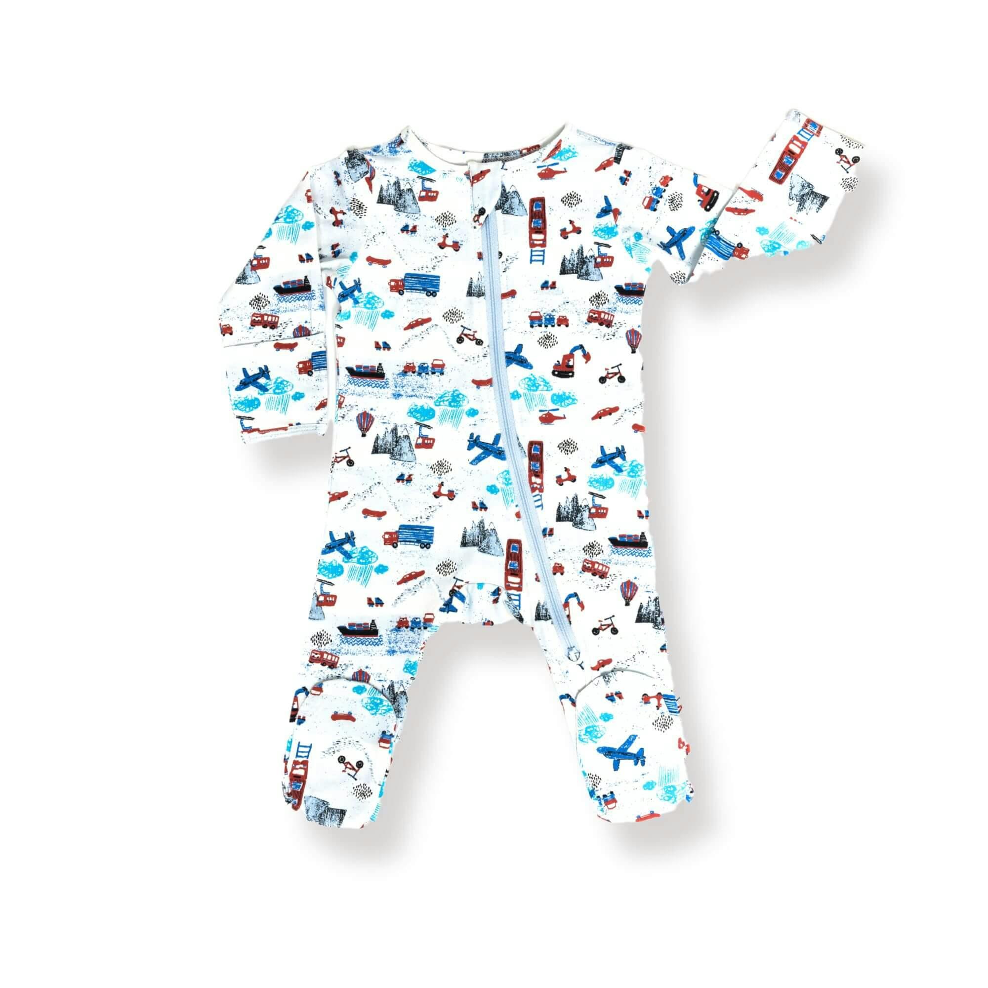 Organic Zippered Footed Onesie