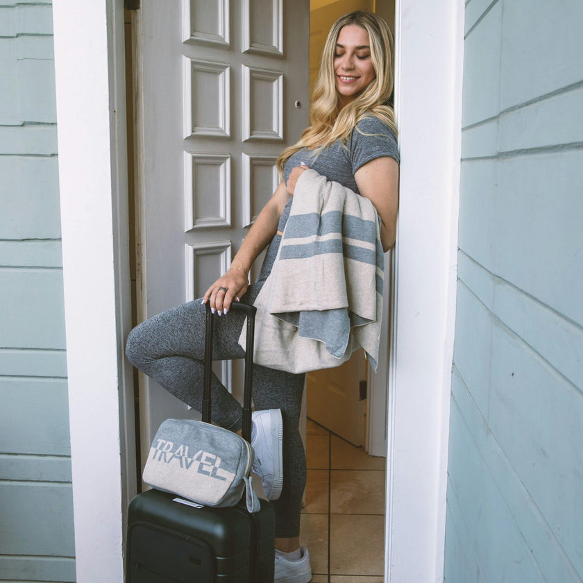 Cotton Travel Blanket Set