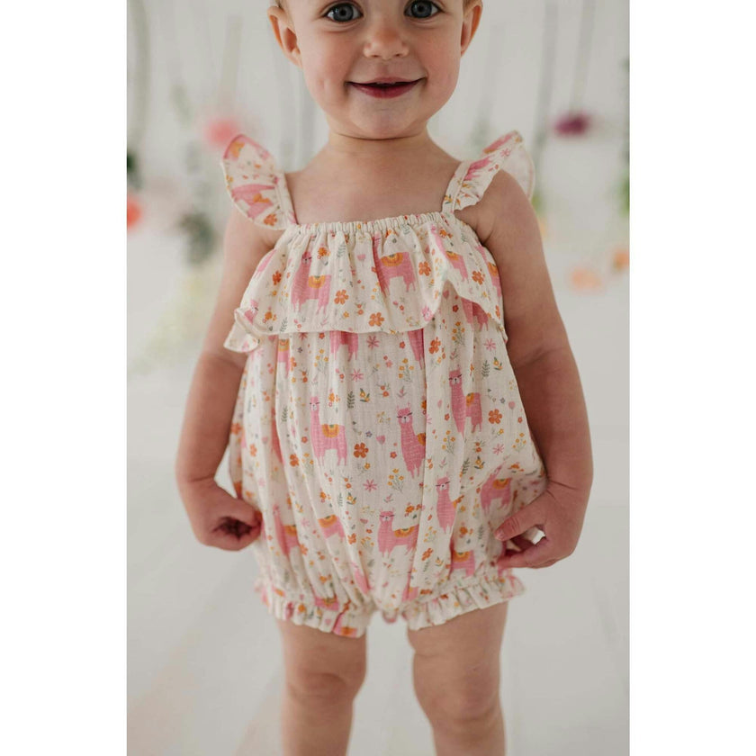 Baby Girl Gauze Bubble Romper