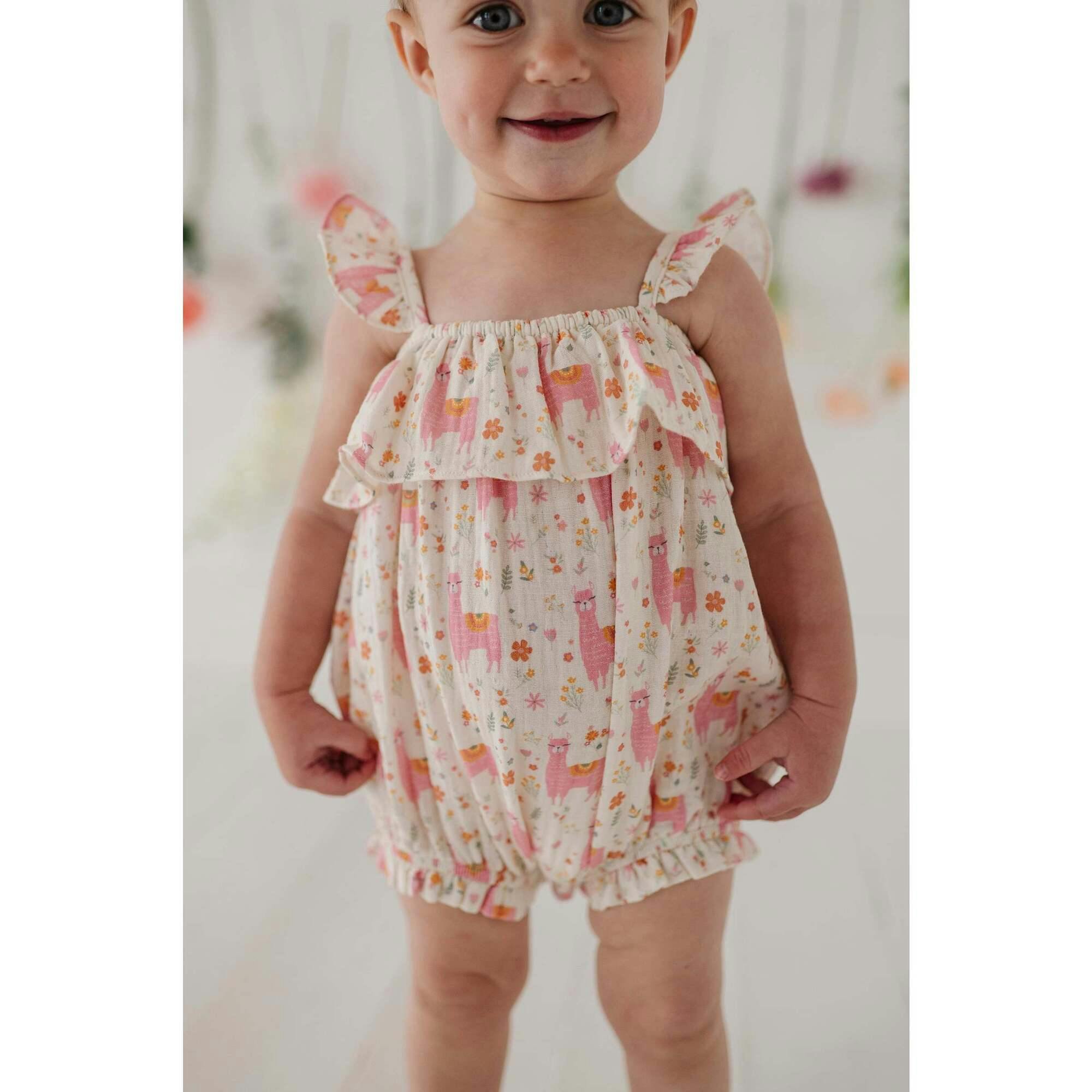 Baby Girl Gauze Bubble Romper