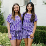 Riley Women's Pajama Short Set - Pep Rally Purple