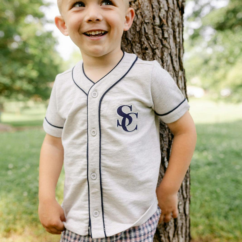 Jones Baseball Jersey - Heather Grey