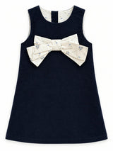 Malice Velvet Dress for Girls with a Bow