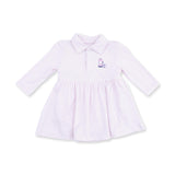 Cheer Pink Micro Stripe - Long Sleeve Tennis Bodysuit Dress