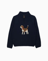Benji Beagle Half-Zip Sweater