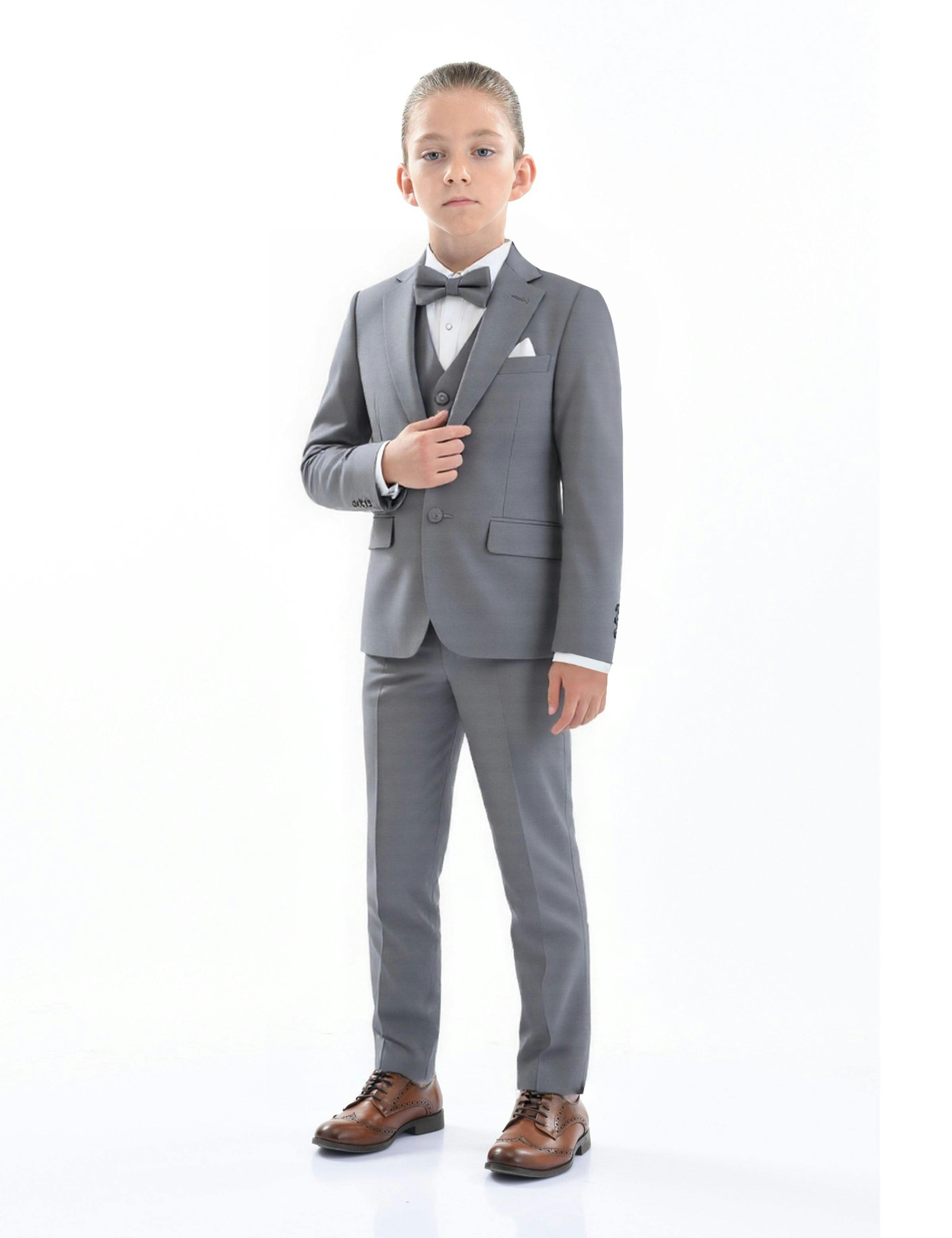 Light Gray Peak Lapel Tuxedo Set