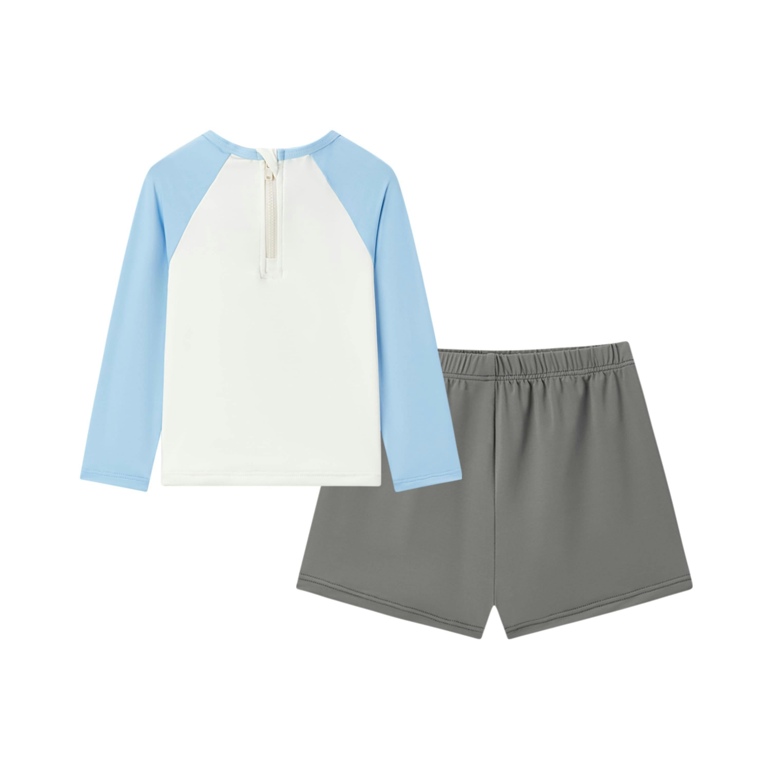 Swimming Goose Long Sleeve Shirt & Trunks Swim Set