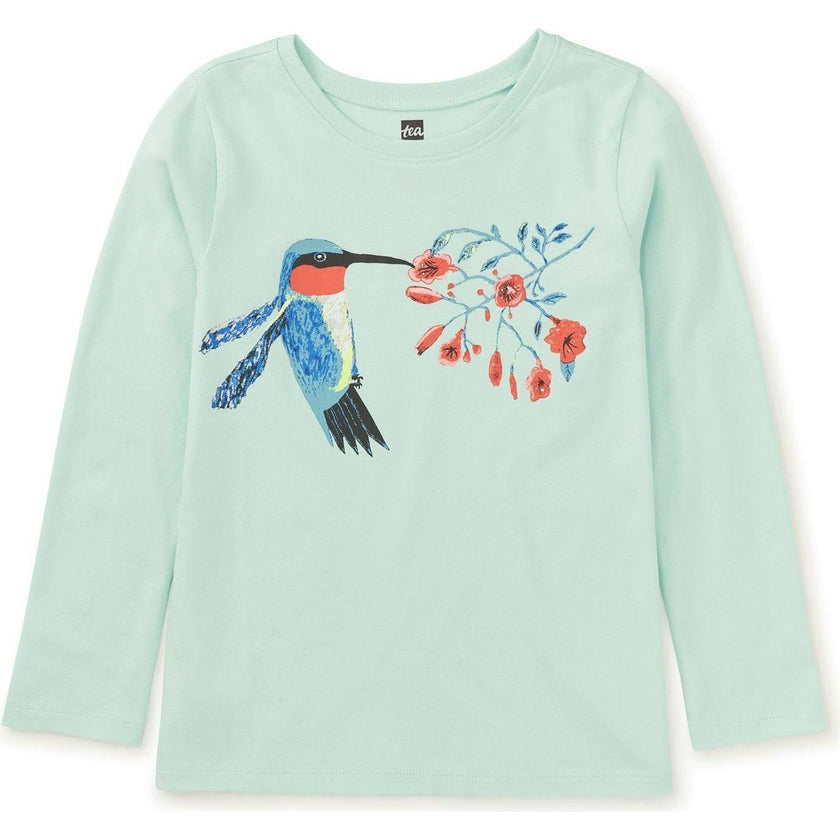 Graphic Print Crew Neck Long Sleeve T-Shirt, Green