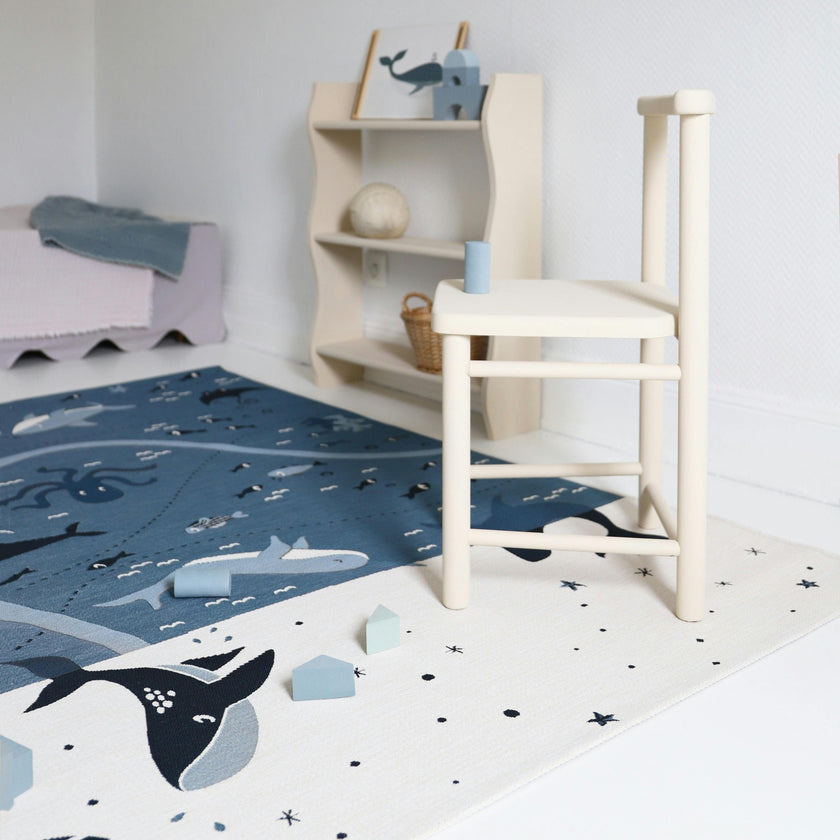 Flat Woven Graphic Print Rectangular Play Rug