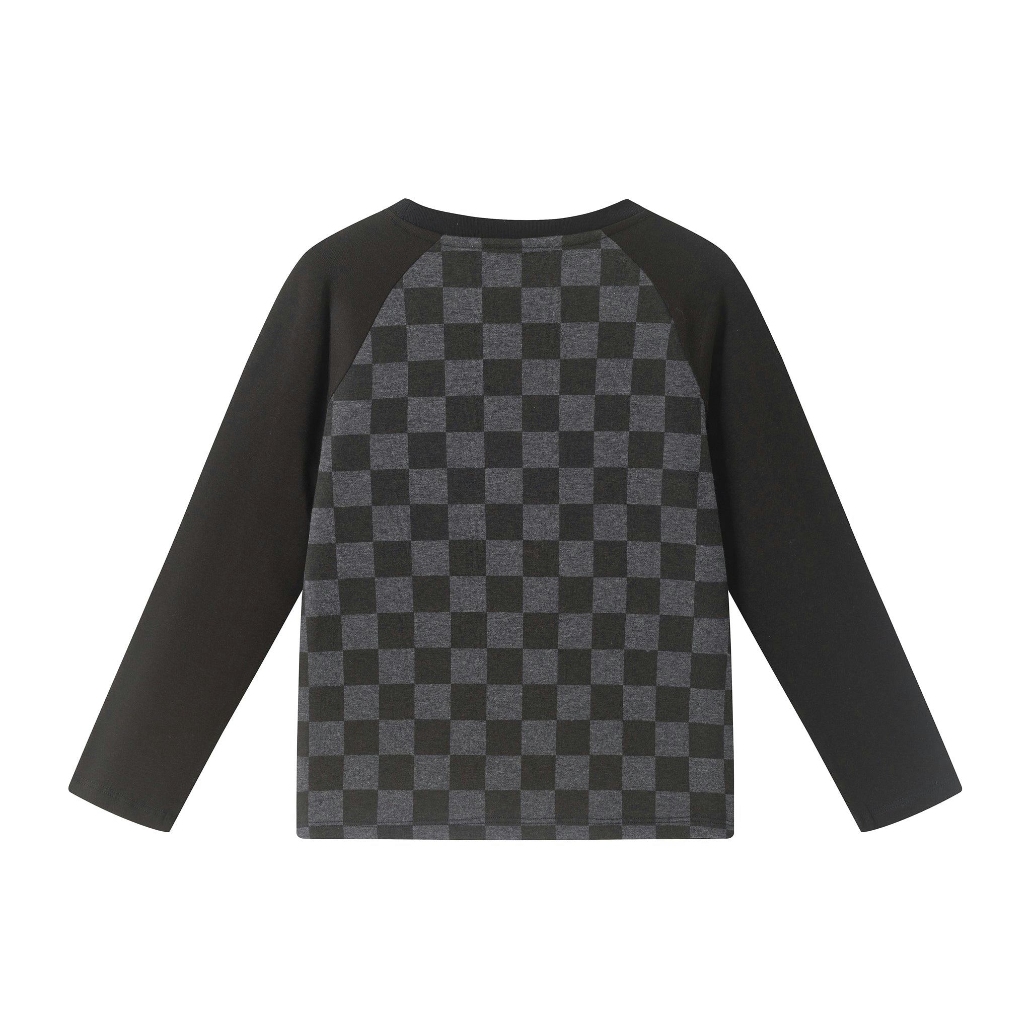 Boys Raglan Graphic Tee | Glow Dancing Skeletons - Black