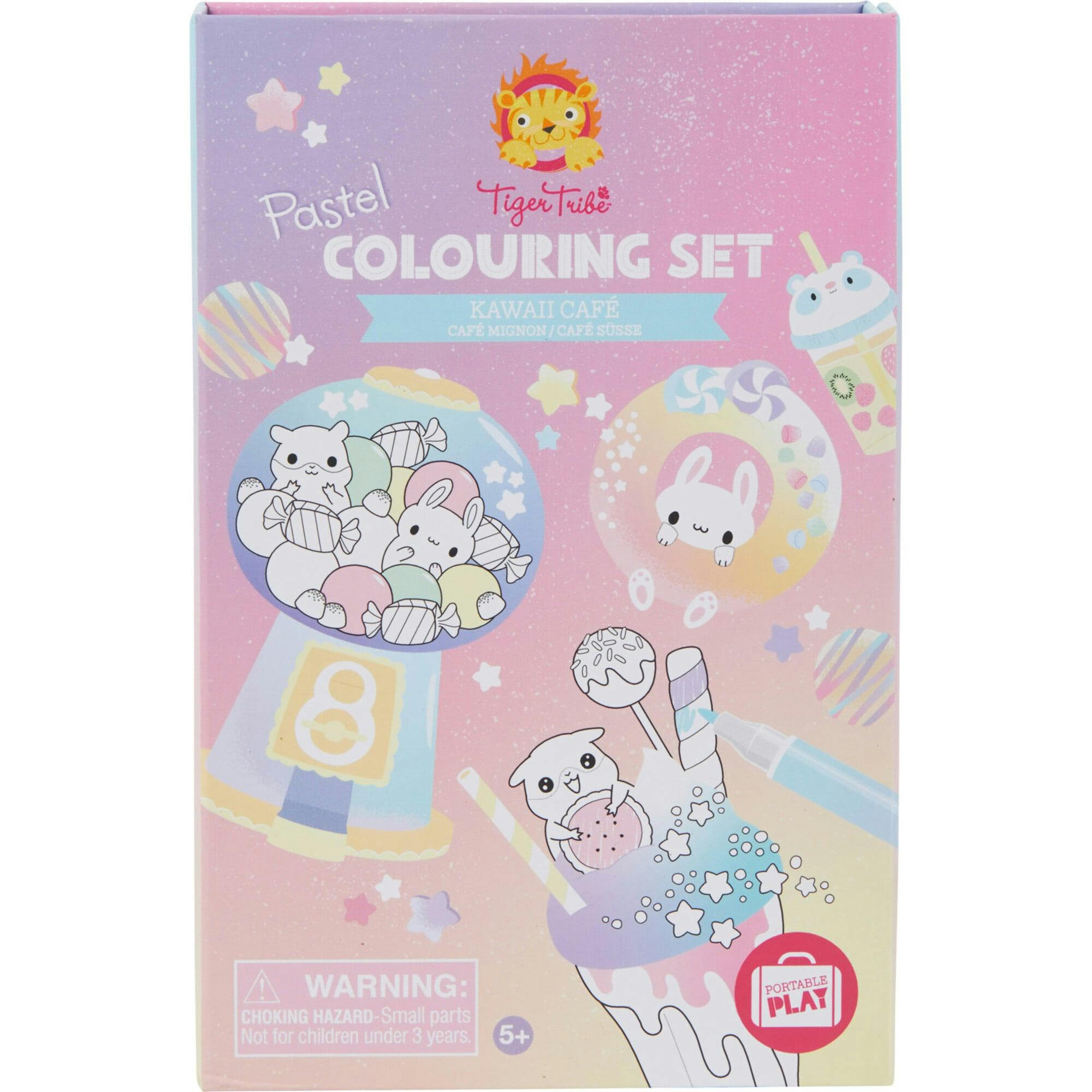 Tribe: Pastel Coloring Set - Kawaii Café -Activity Set