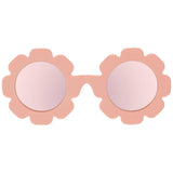 Polarized Flower: Rose Gold Mirrored Lens