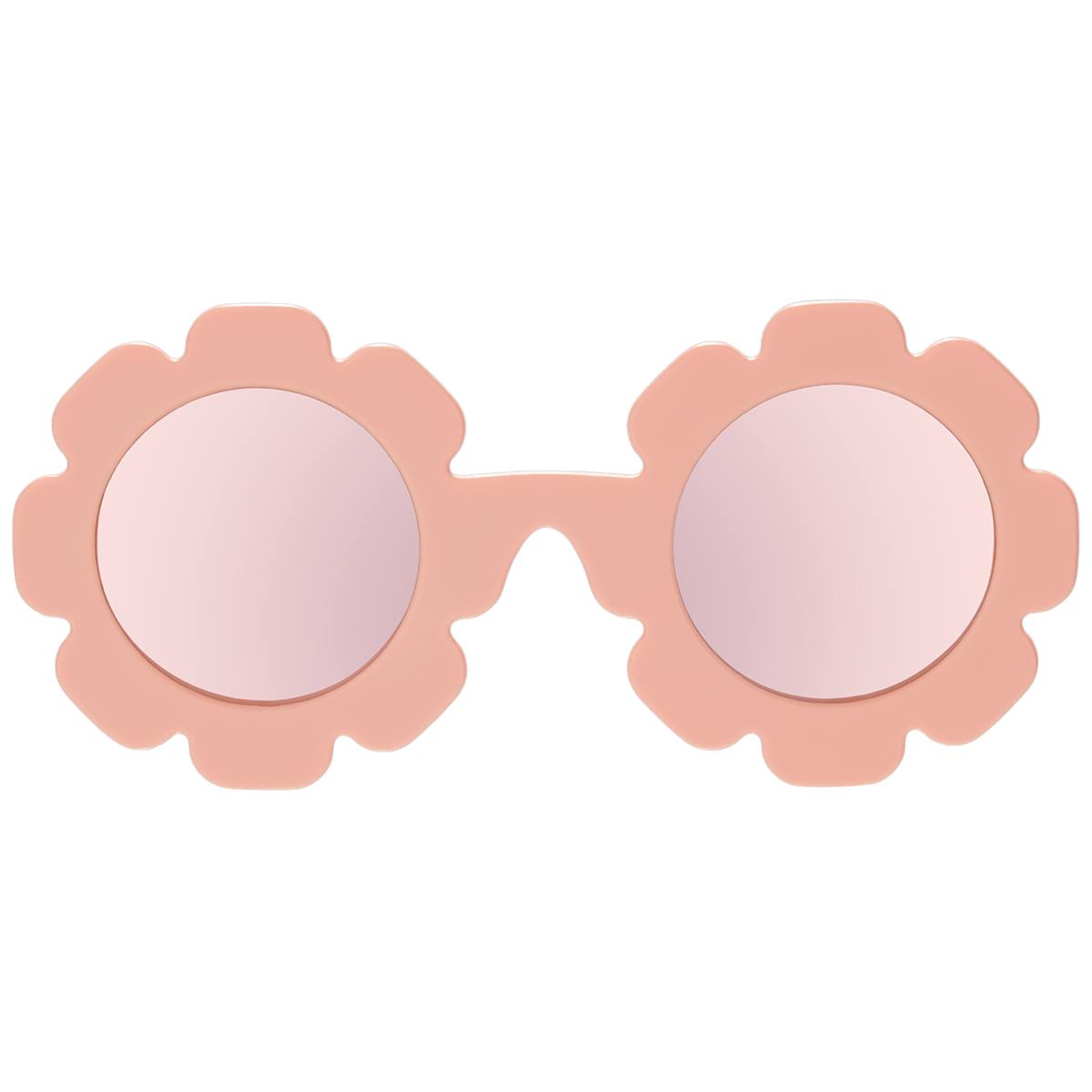 Polarized Flower: Rose Gold Mirrored Lens