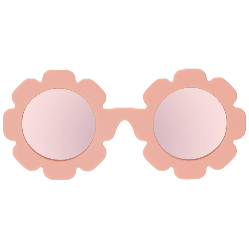 Polarized Flower: Rose Gold Mirrored Lens