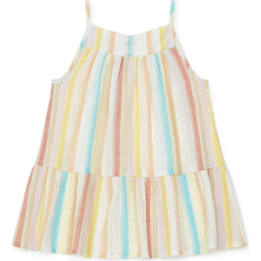Striped Lurex Swing Top