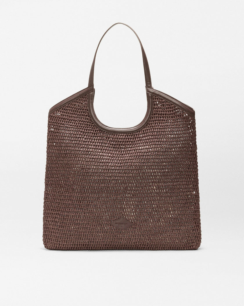 Brown Crochet Large Crochet Georgica Tote