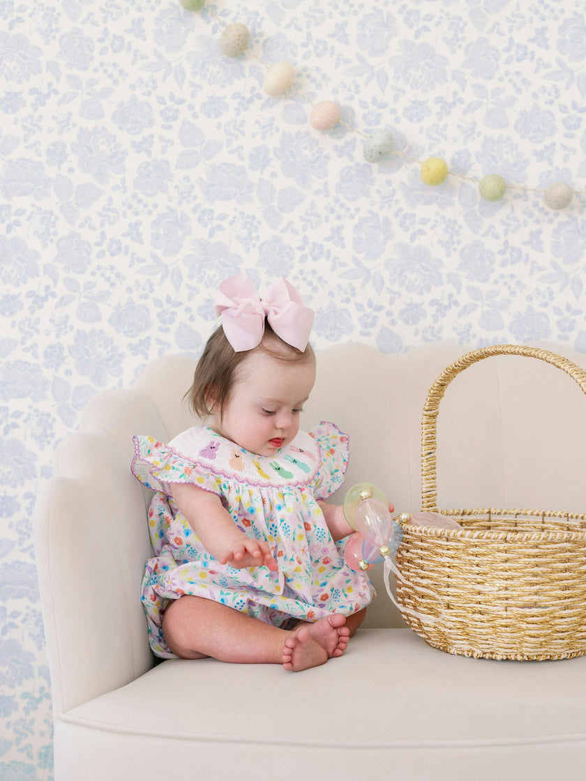 Serenity Bunny Smocked Bubble