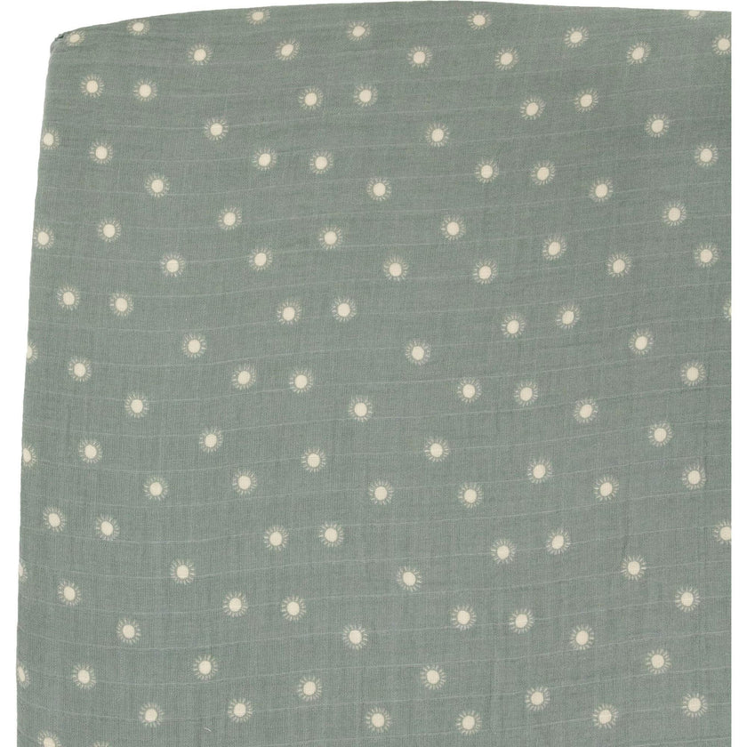 Organic Cotton Muslin Crib Sheet - Sage Suns