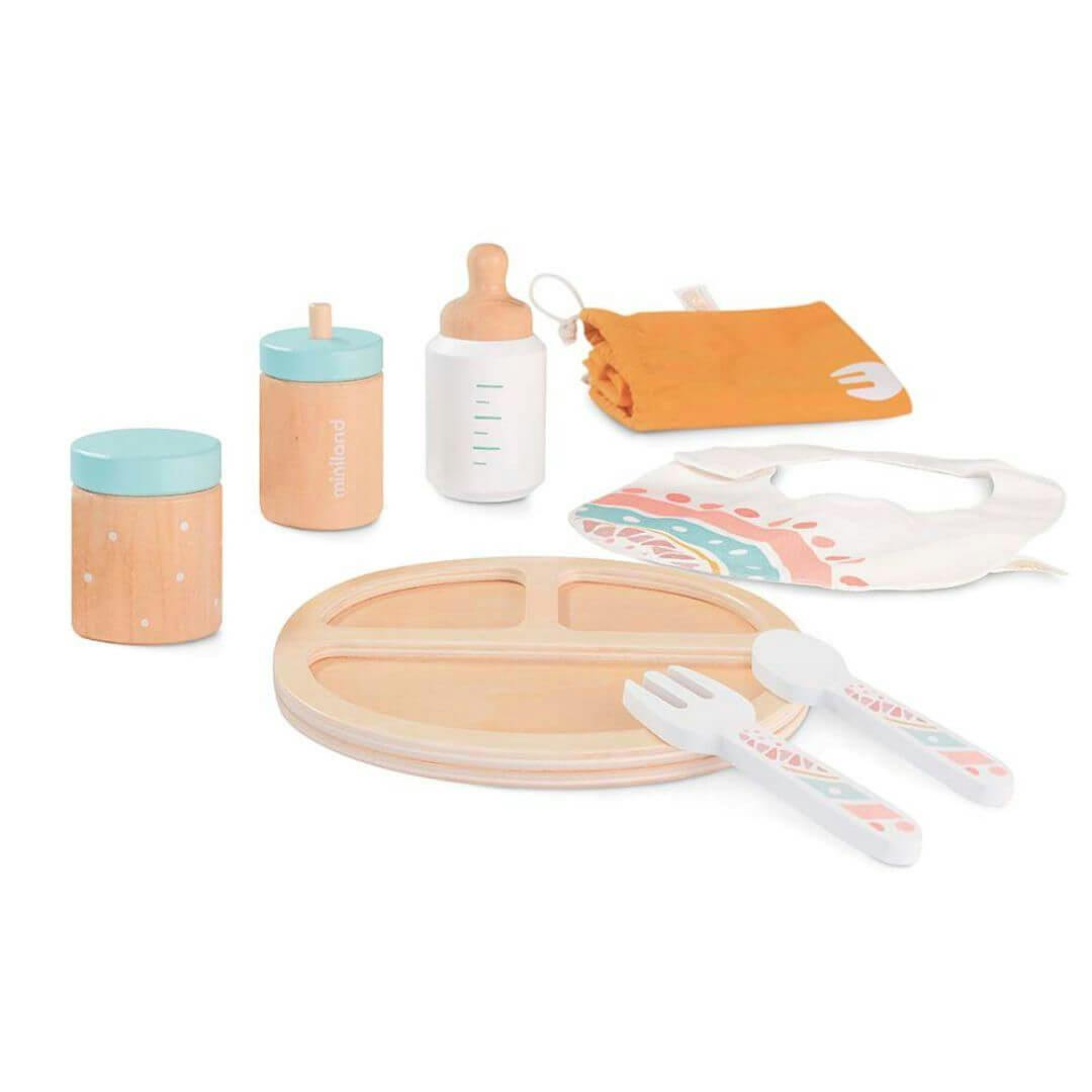 Wooden Feeding Set Doll Accessory Play Set