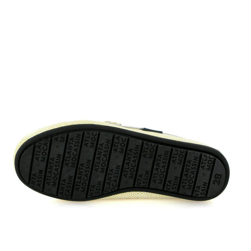 Grainy Leather Penny Moccasins, Yellow