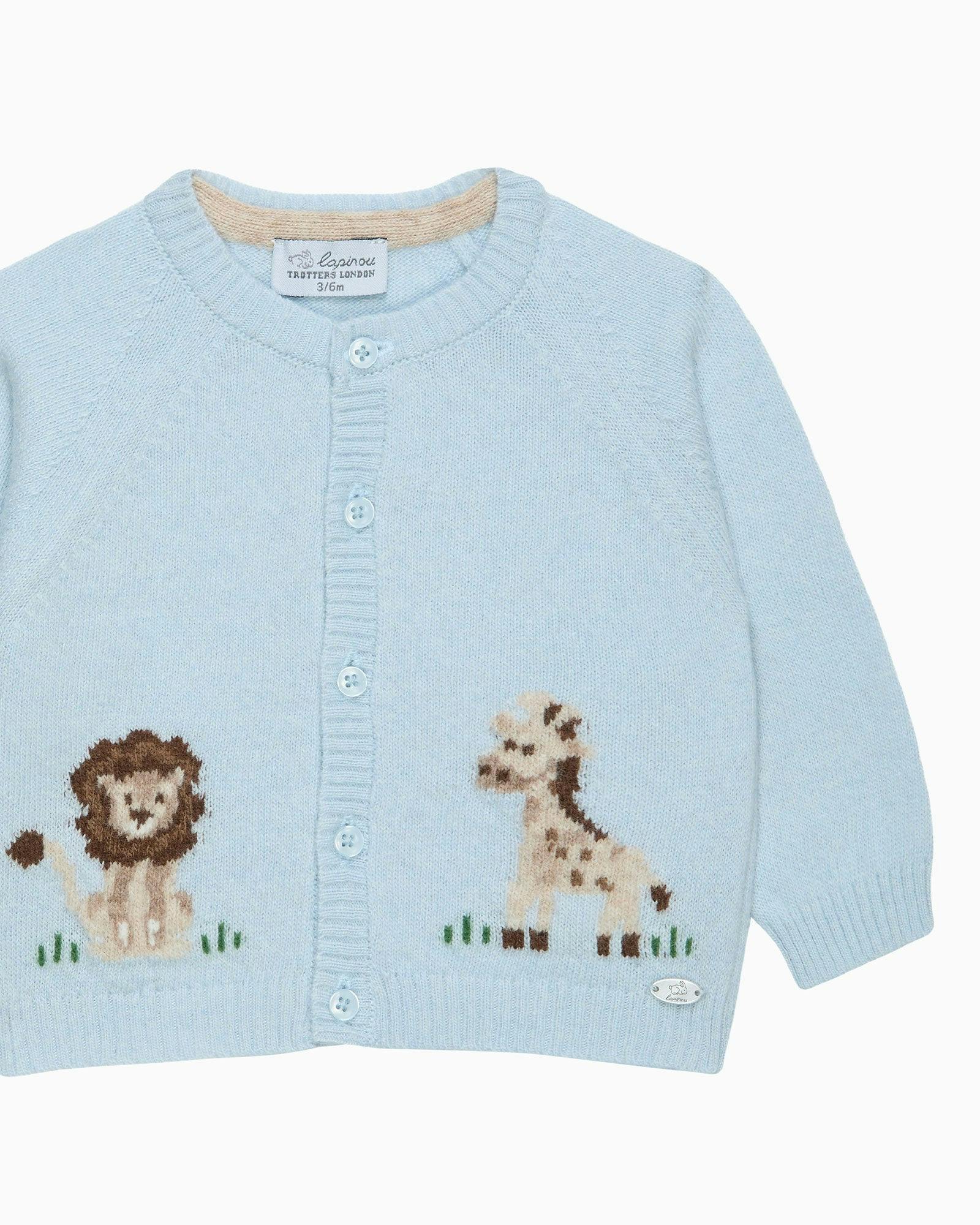 Baby Augustus Lion & Giraffe Cardigan