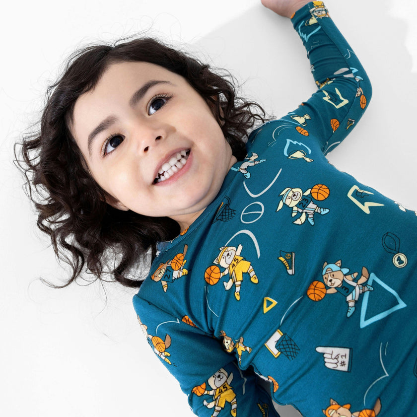 Basketball Pups Bamboo Kids Pajamas